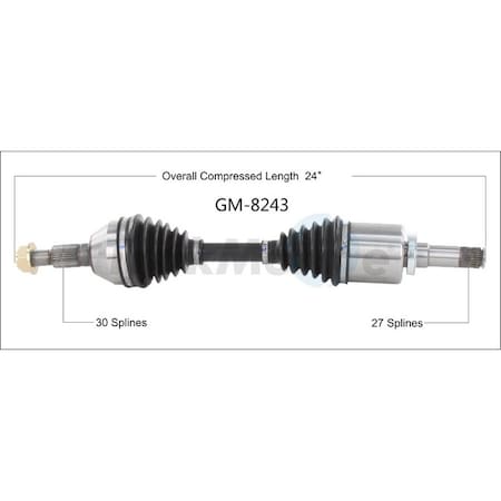 Surtrack Axle Cv Axle Shaft, Gm-8243 GM-8243